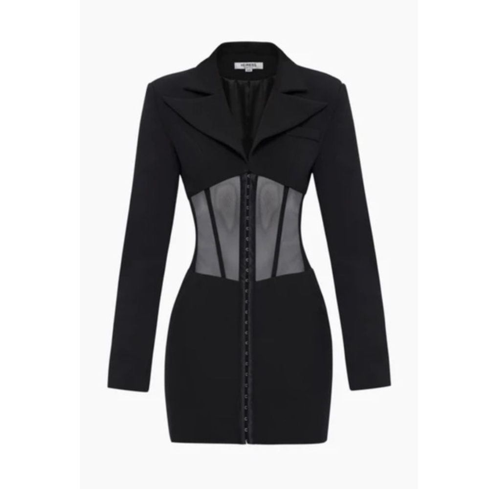 Heiress Beverly Hills Corset Mesh Blazer Dress Mini